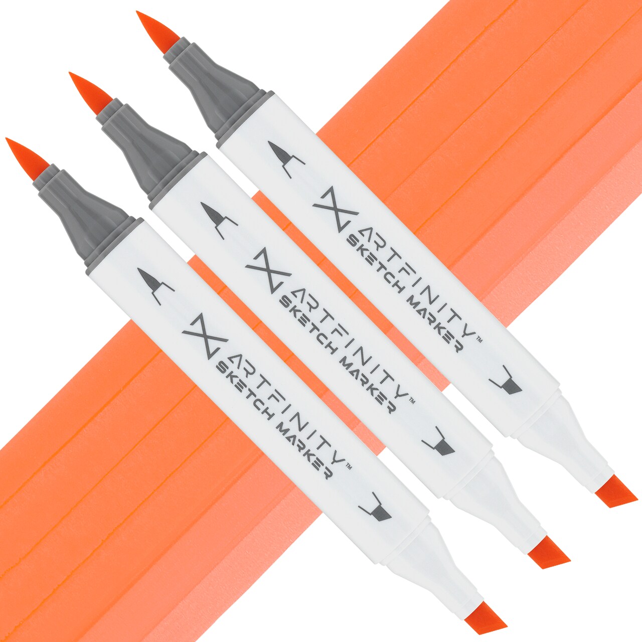Artfinity Sketch Marker Sets - Set of 3 - Pumpkin PEach YR3-35, Vibrant, Professional, Dye-Based Alcohol Markers for Artists, Drawing, Travel, & More